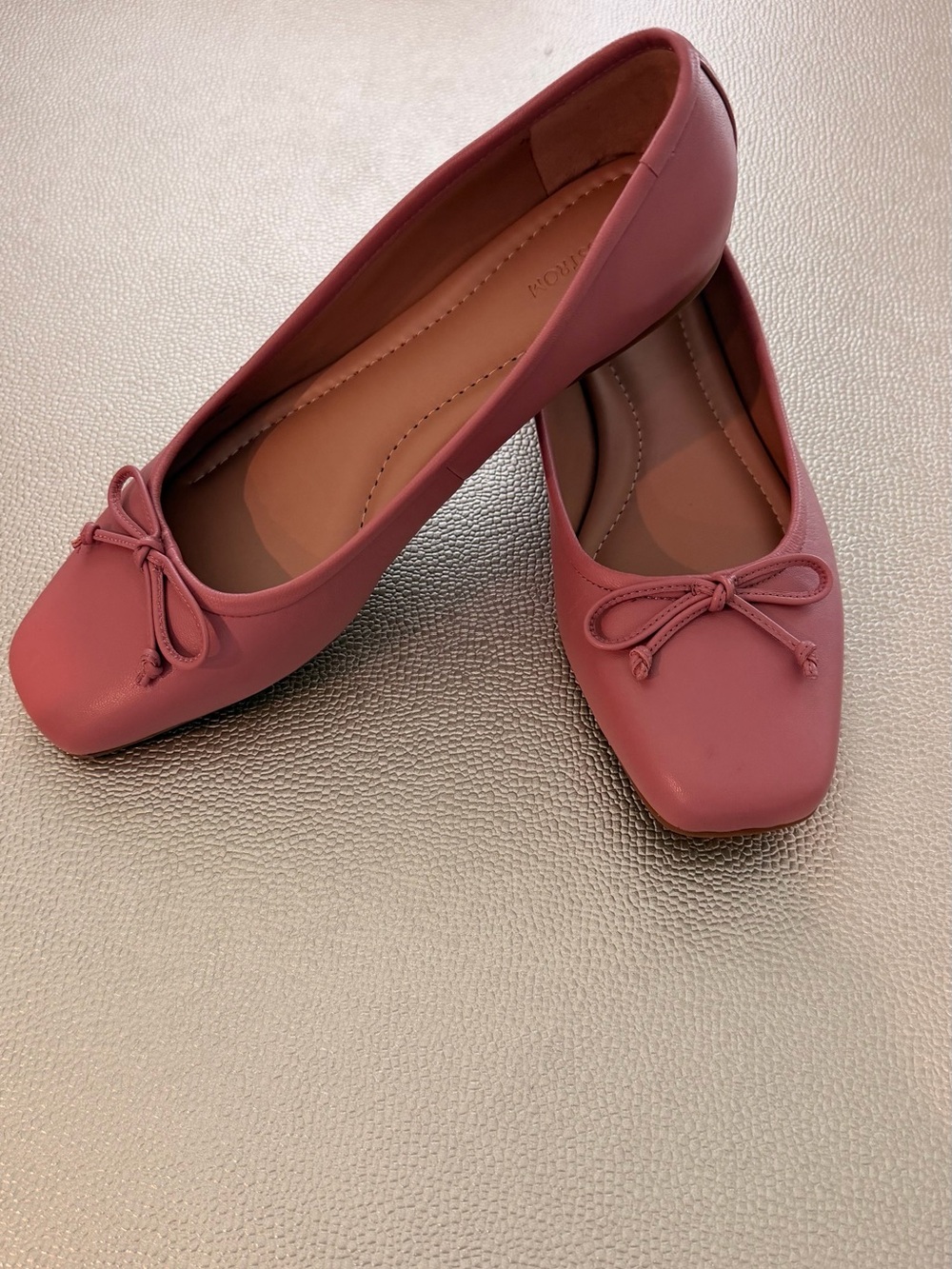 Nordstrom Mauve Pink Bow Ballet Flats